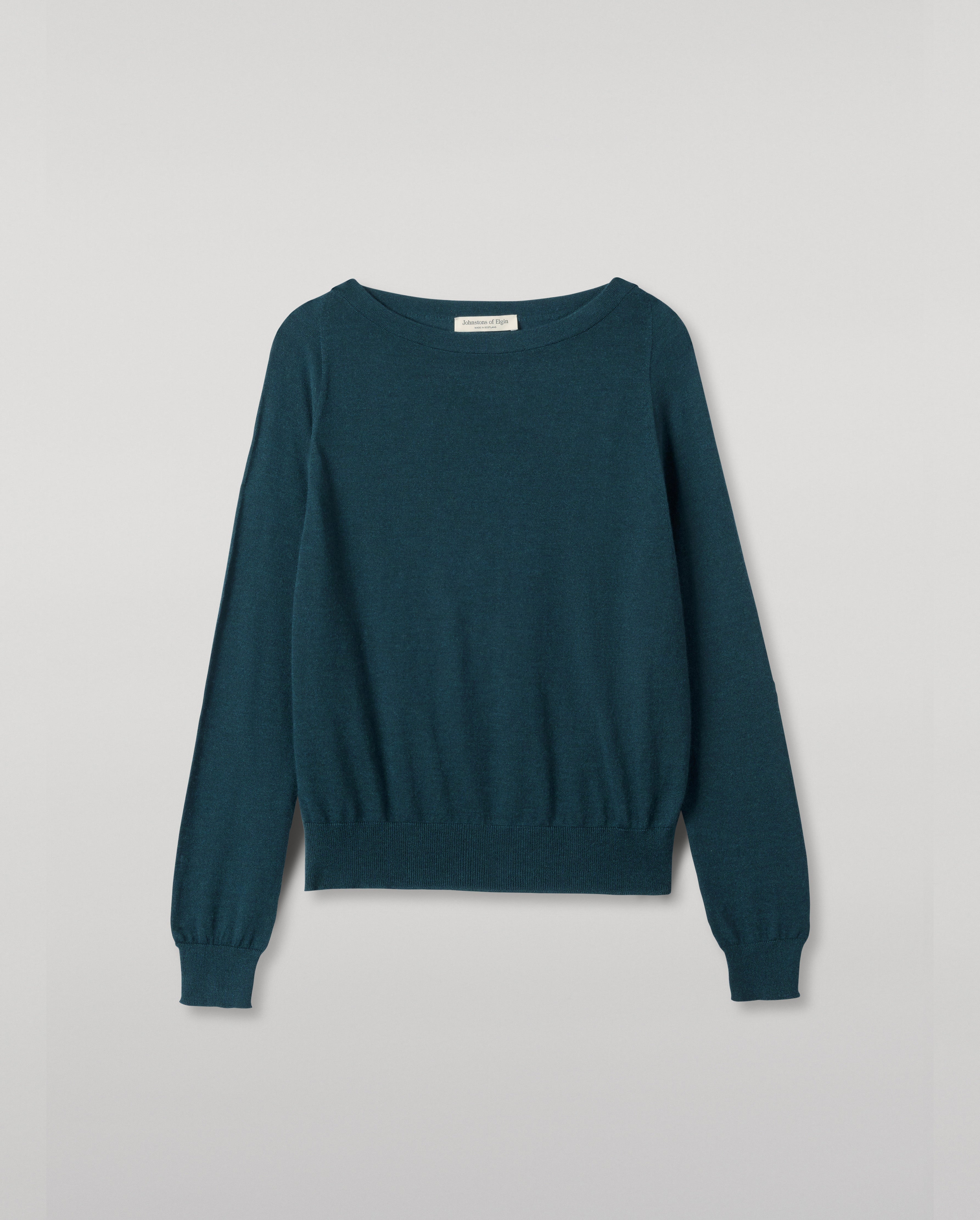 Finola Bottle Green Superfine Cashmere Jumper