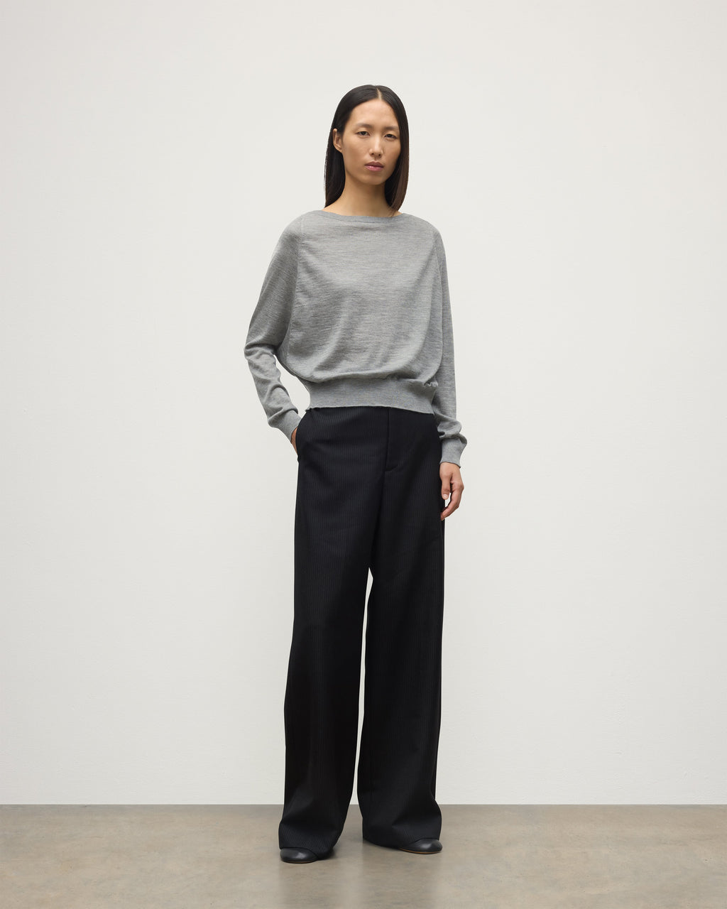 Finola Grey Superfine Cashmere Jumper