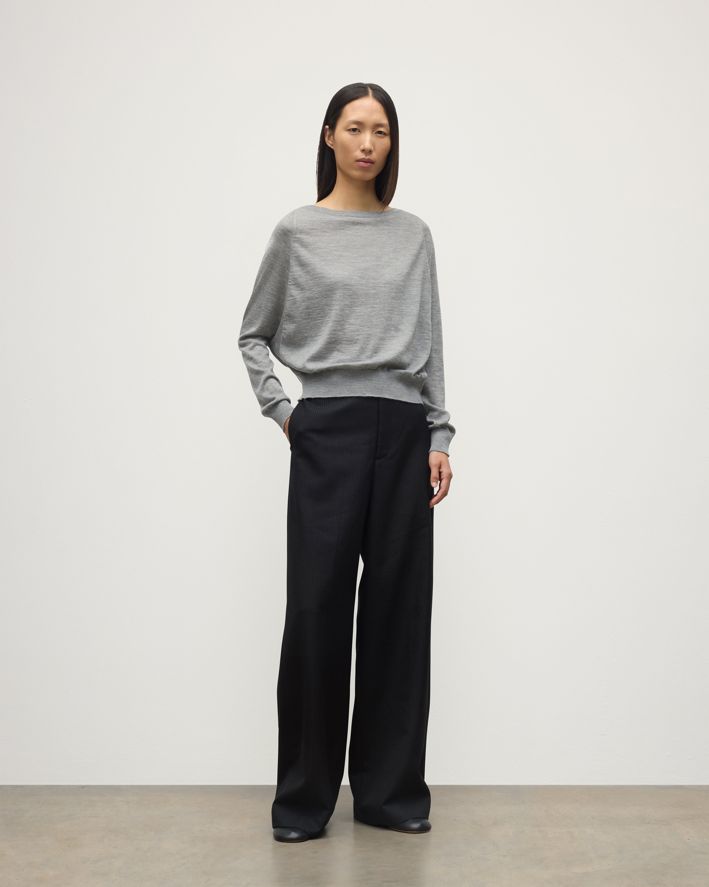 Finola Grey Superfine Cashmere Jumper
