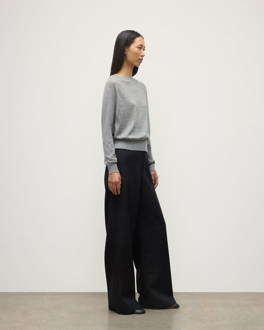 Finola Grey Superfine Cashmere Jumper