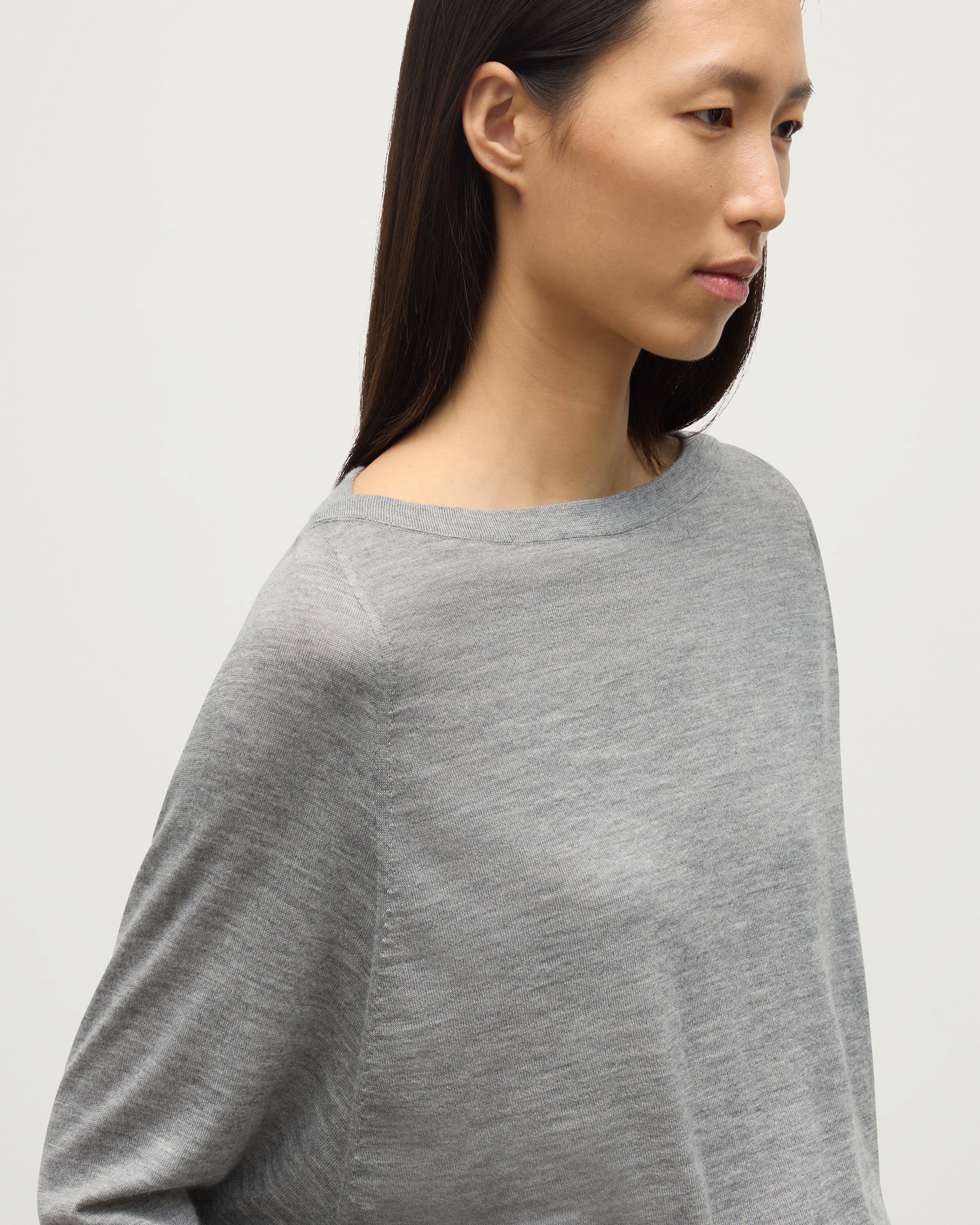 Finola Grey Superfine Cashmere Jumper