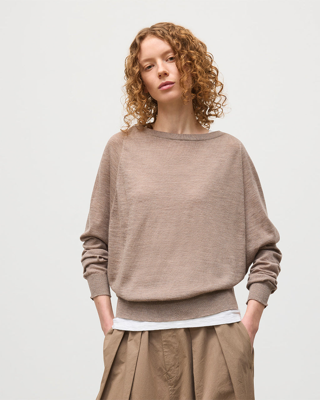 Finola Light Brown Superfine Cashmere Jumper