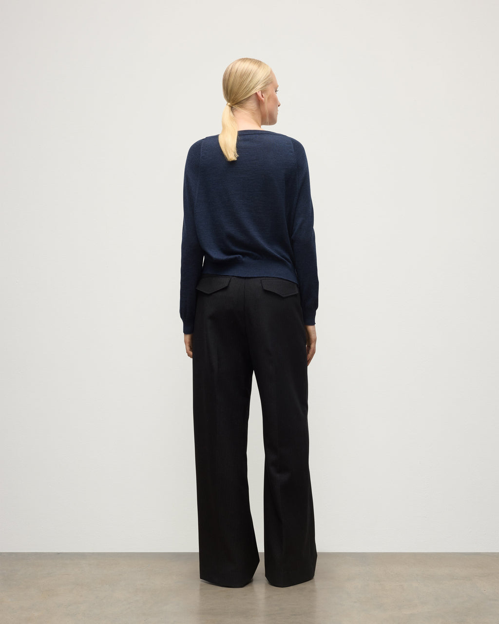 Finola Navy Superfine Cashmere Jumper