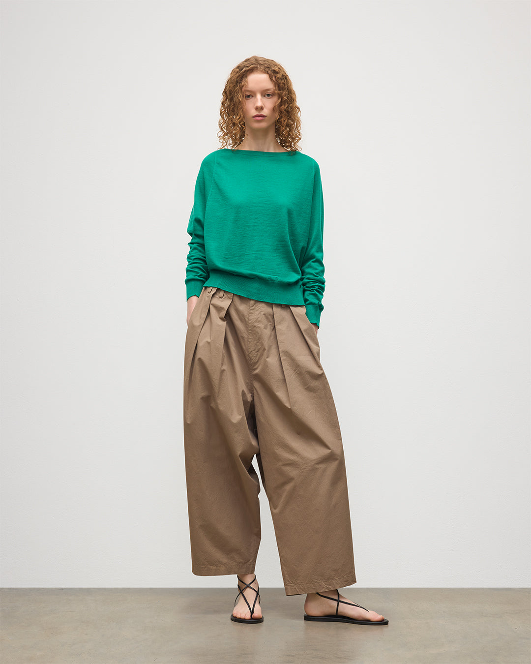 Finola Bright Green Superfine Cashmere Jumper