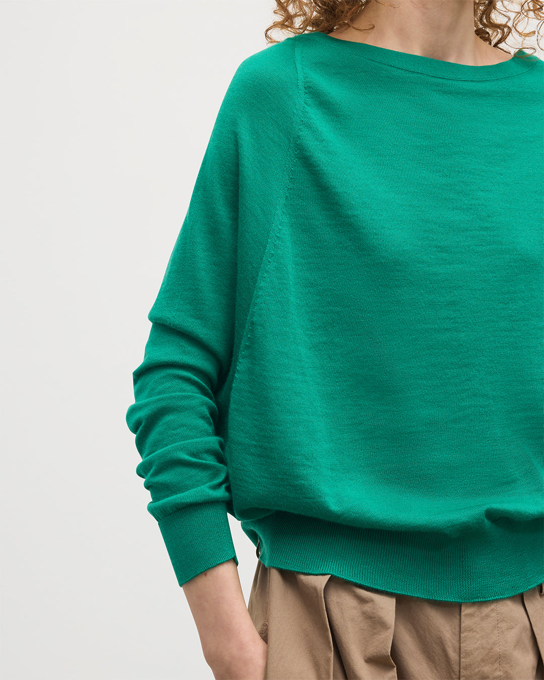 Finola Bright Green Superfine Cashmere Jumper