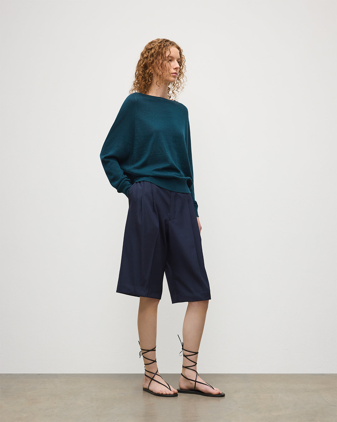 Finola Bottle Green Superfine Cashmere Jumper