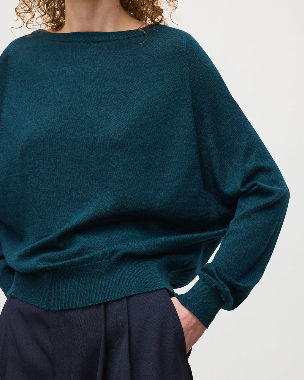 Finola Bottle Green Superfine Cashmere Jumper