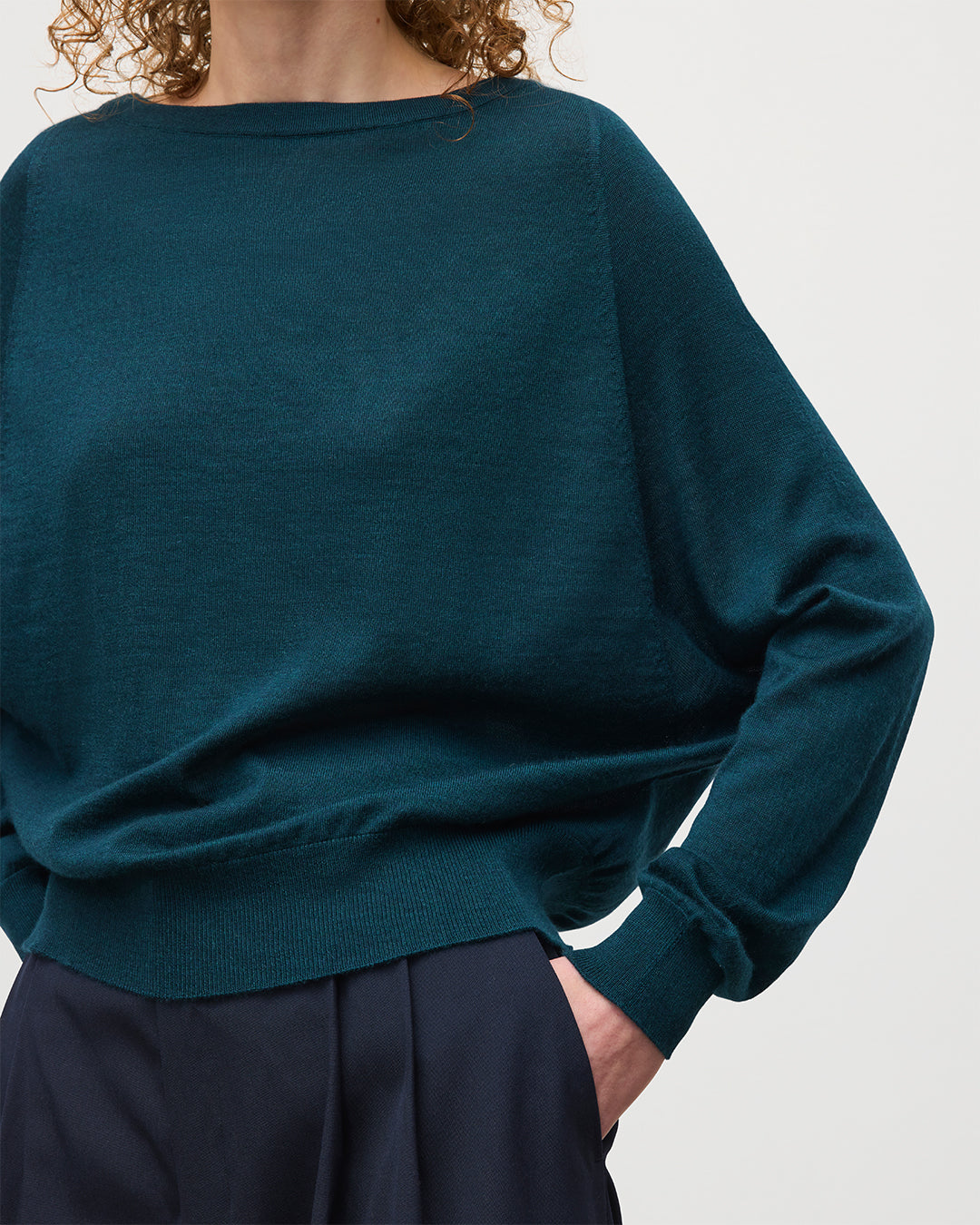 Finola Bottle Green Superfine Cashmere Jumper