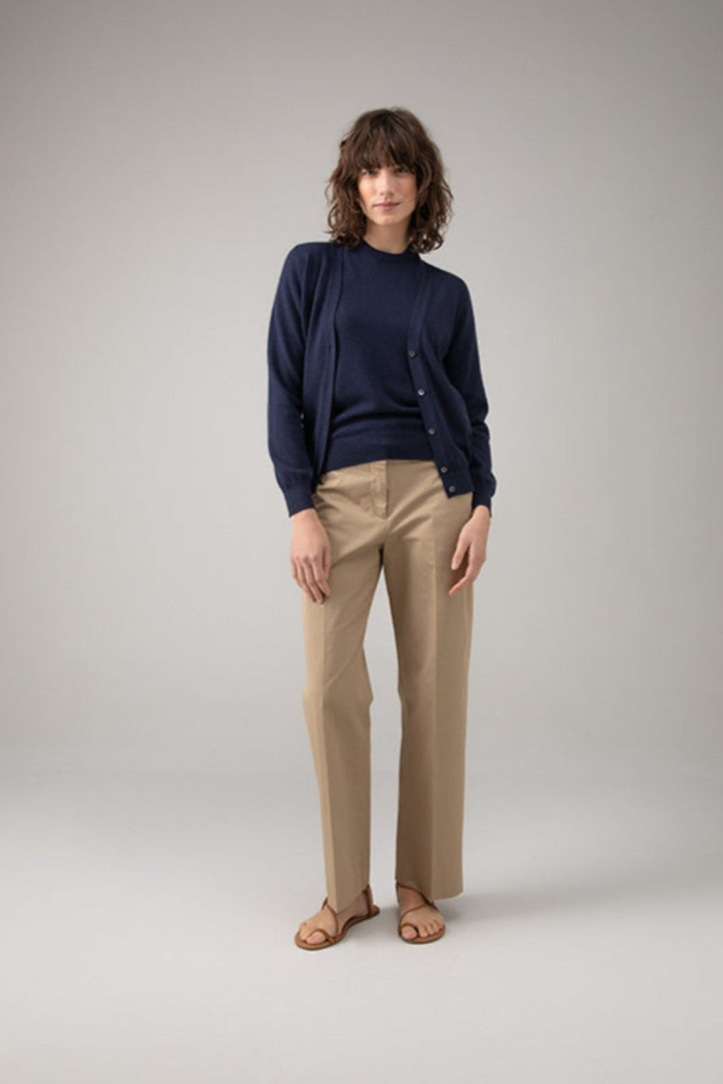 Dark Navy Cashmere Cardigan