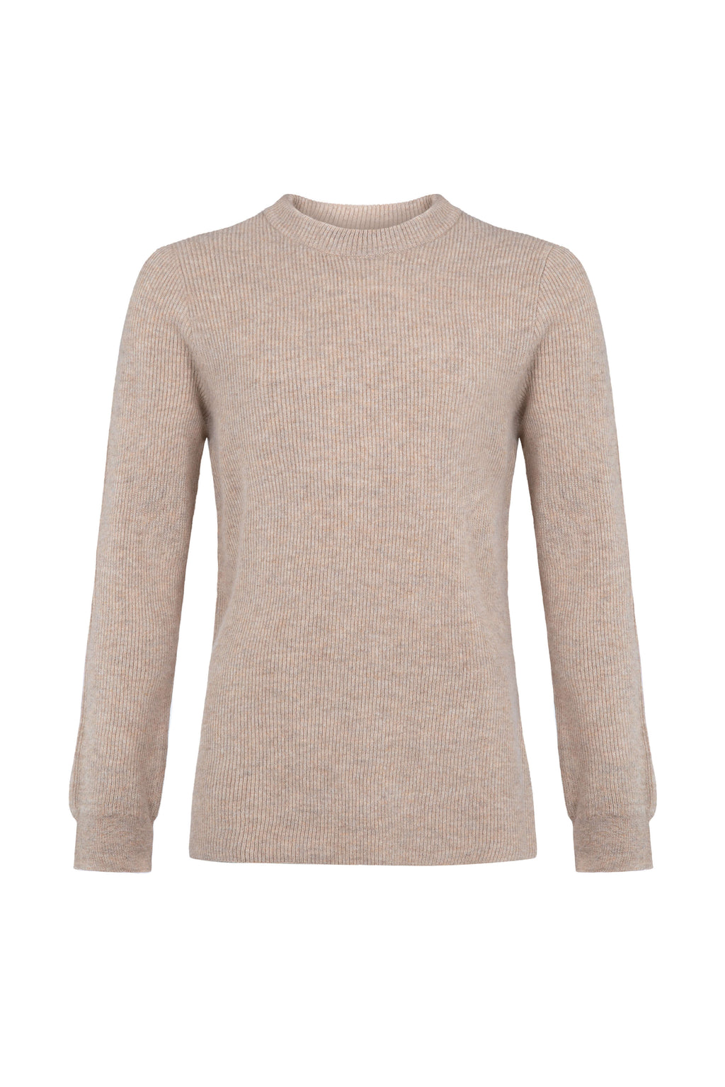 Ribbed Natural Cashmere Jumper