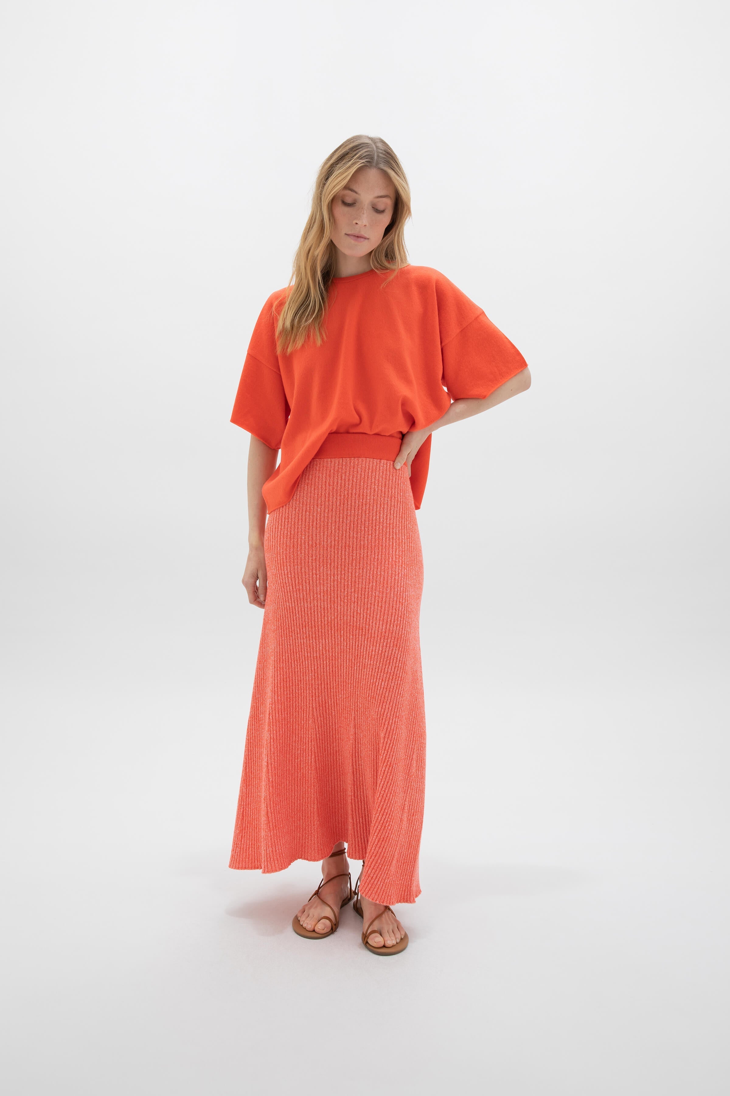 Orange Cashmere T-Shirt
