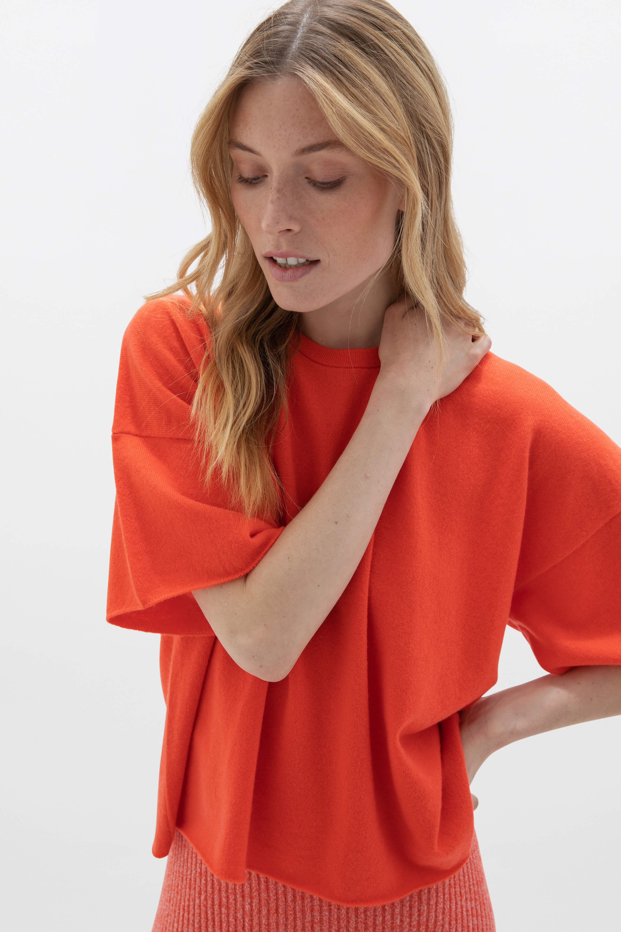Orange Cashmere T-Shirt
