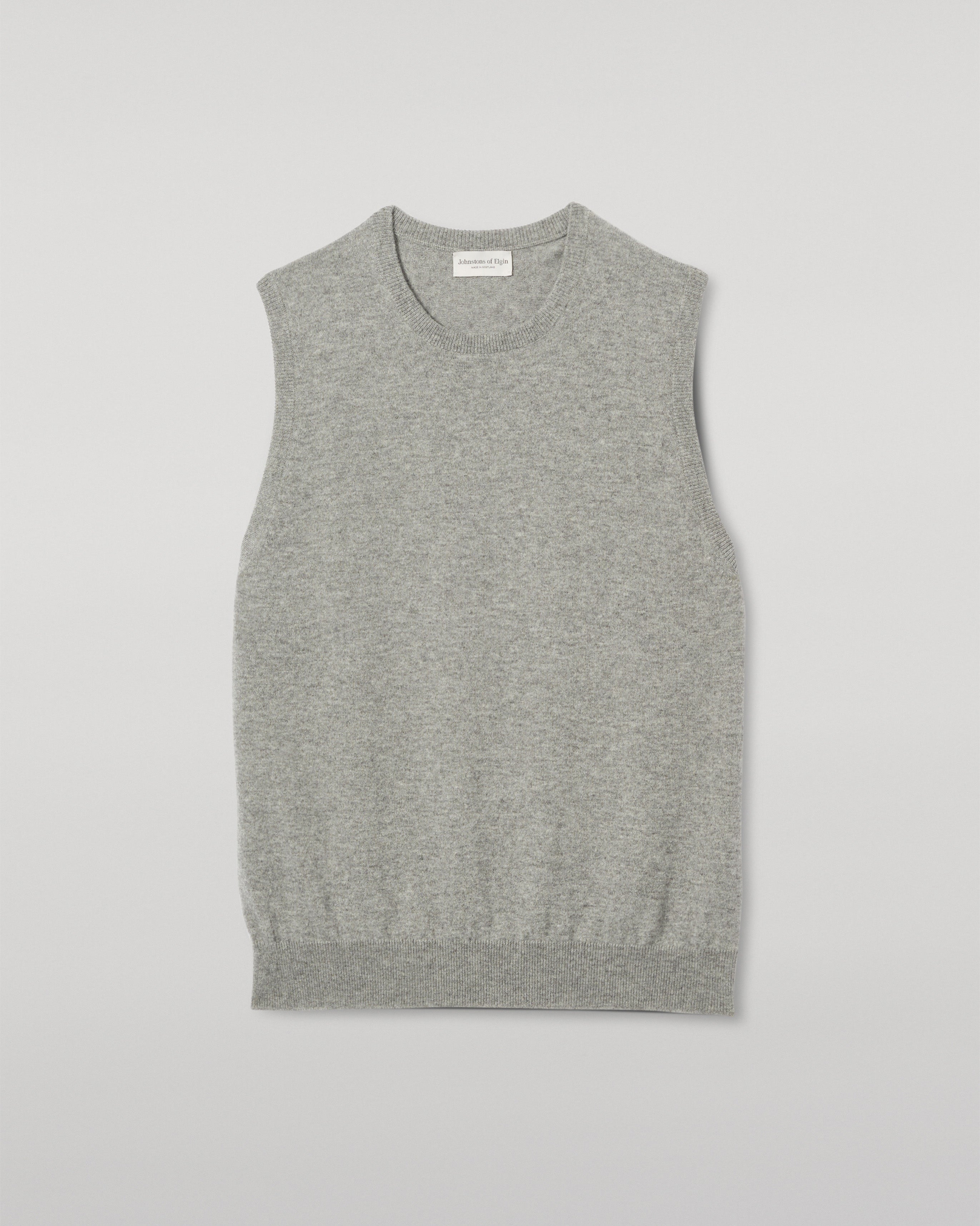 Lennox Grey Cashmere Sleeveless Tank