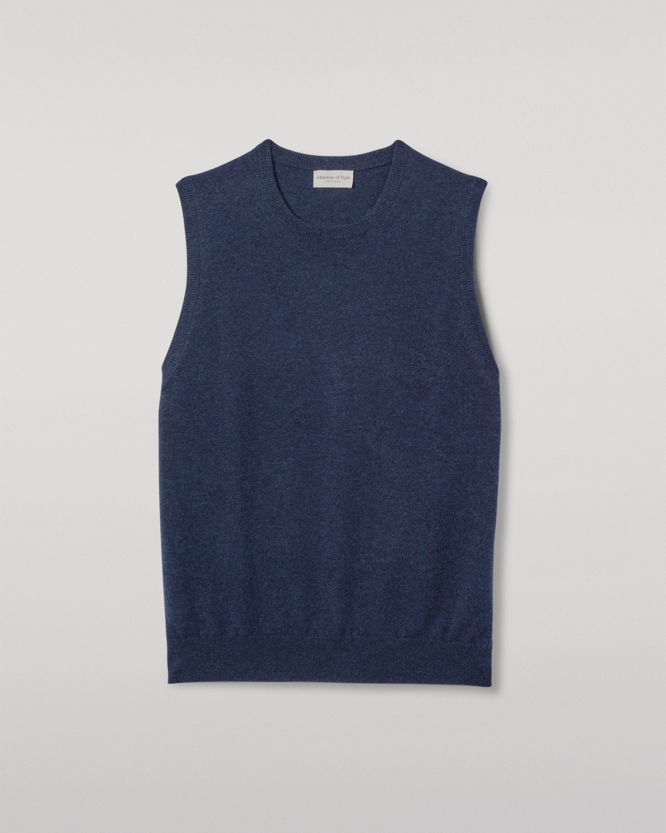 Lennox Navy Cashmere Sleeveless Tank