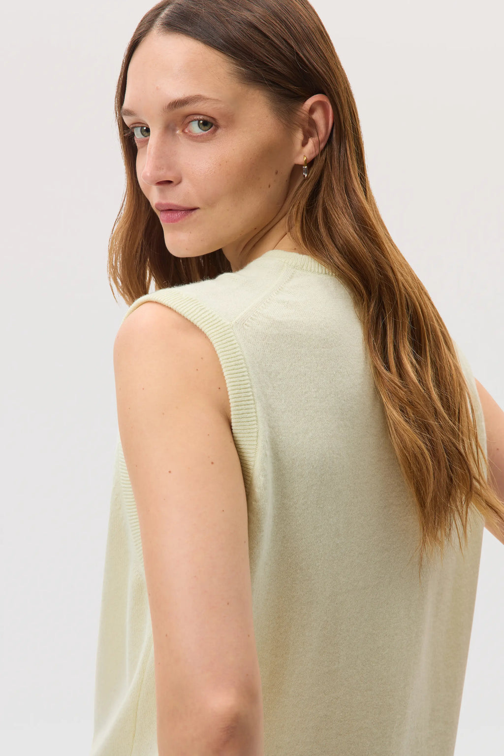 Light Yellow Cashmere Tank