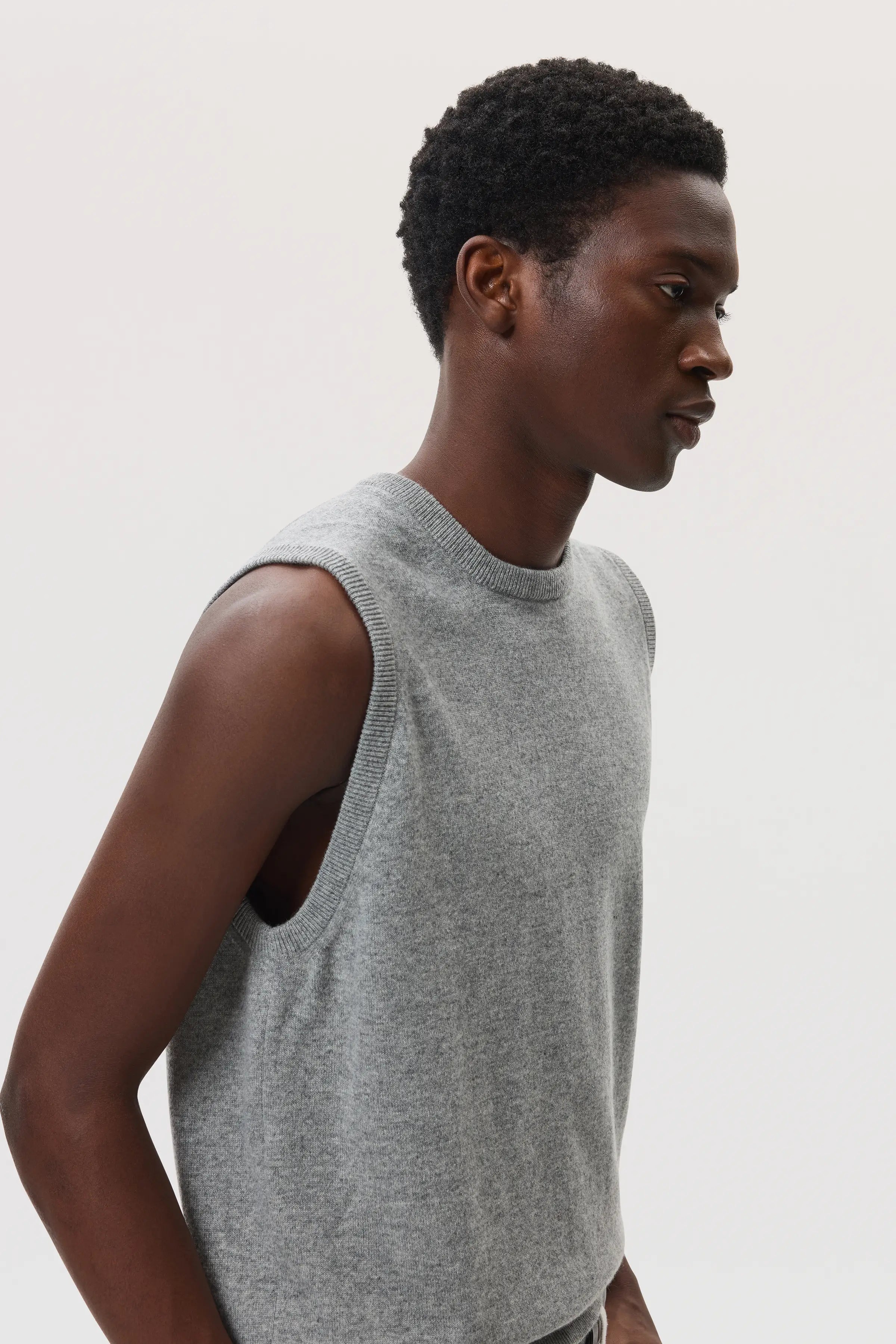 Light Grey Cashmere Tank