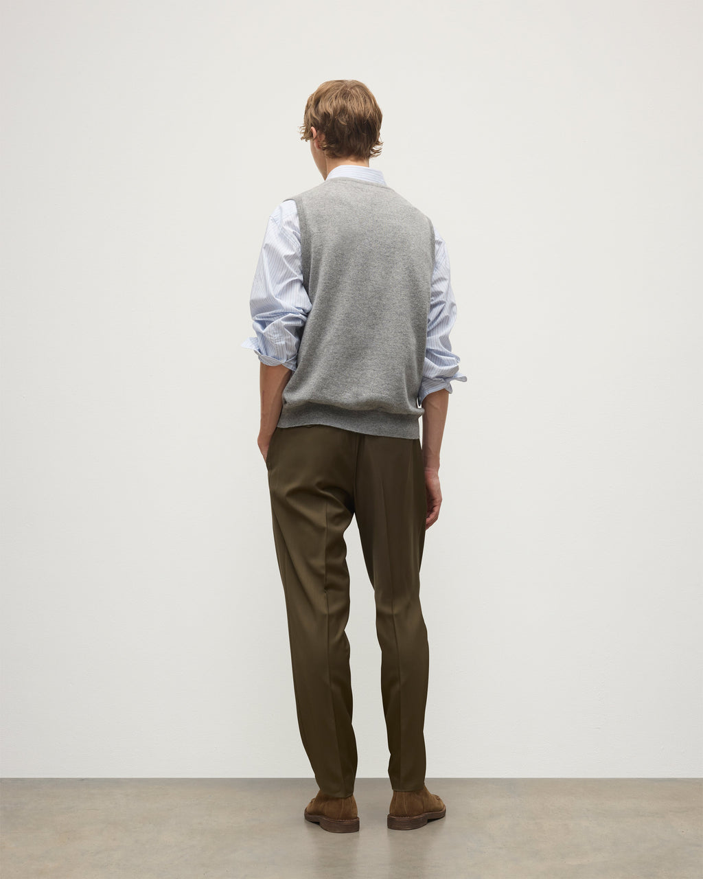 Lennox Grey Cashmere Sleeveless Tank