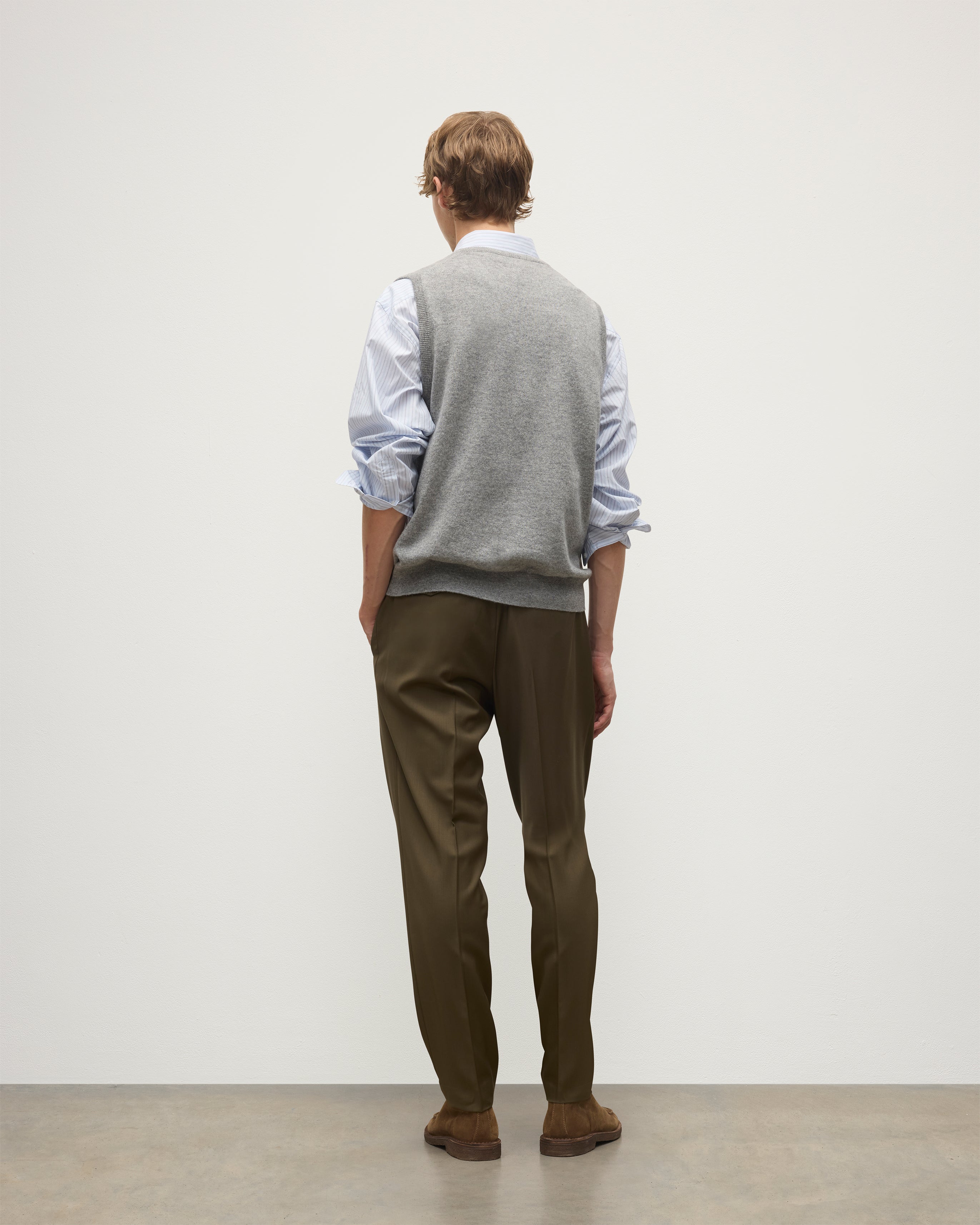 Lennox Grey Cashmere Sleeveless Tank