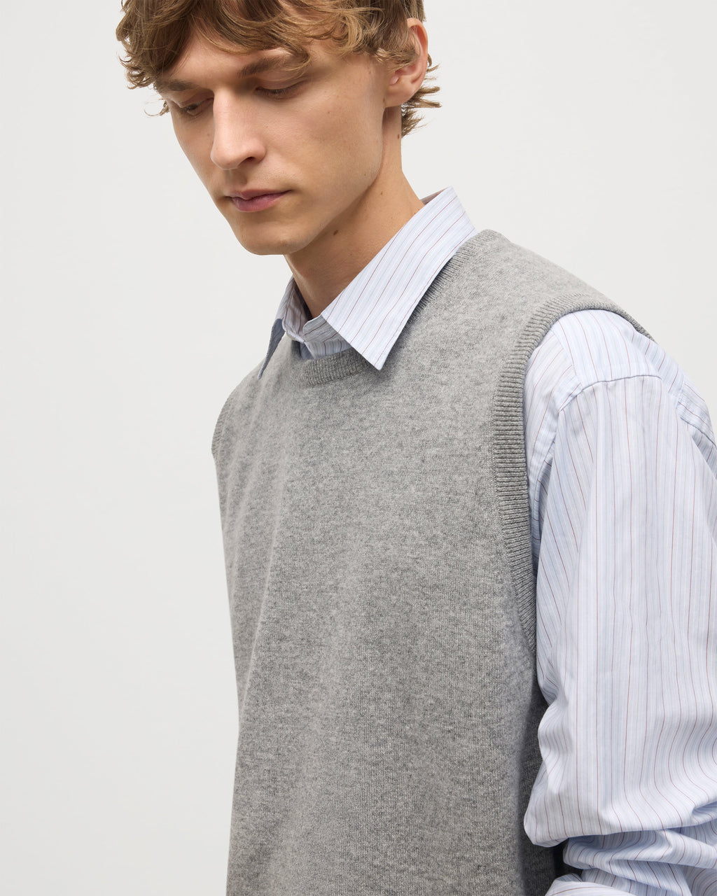 Lennox Grey Cashmere Sleeveless Tank