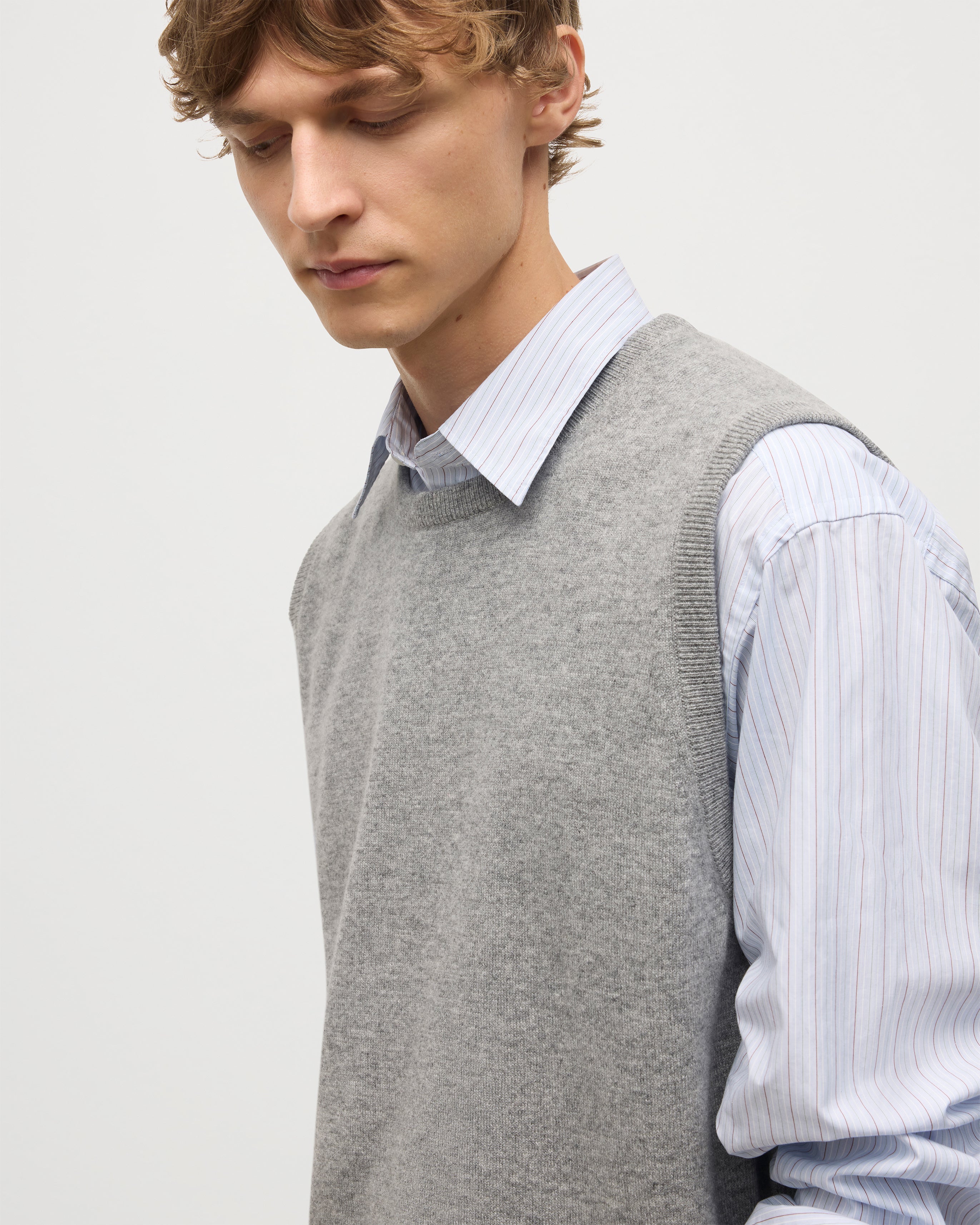 Lennox Grey Cashmere Sleeveless Tank