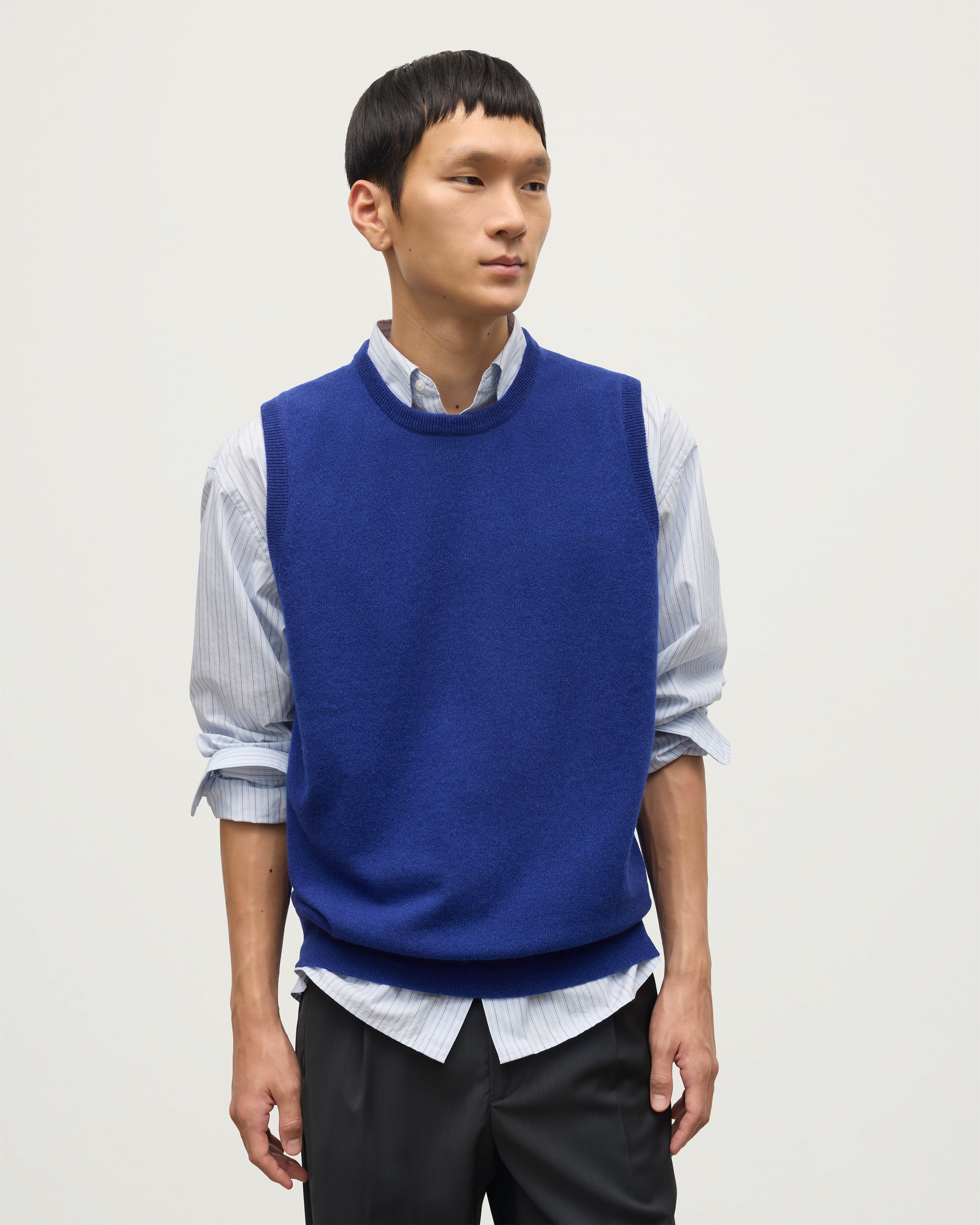 Lennox Blue Cashmere Sleeveless Tank