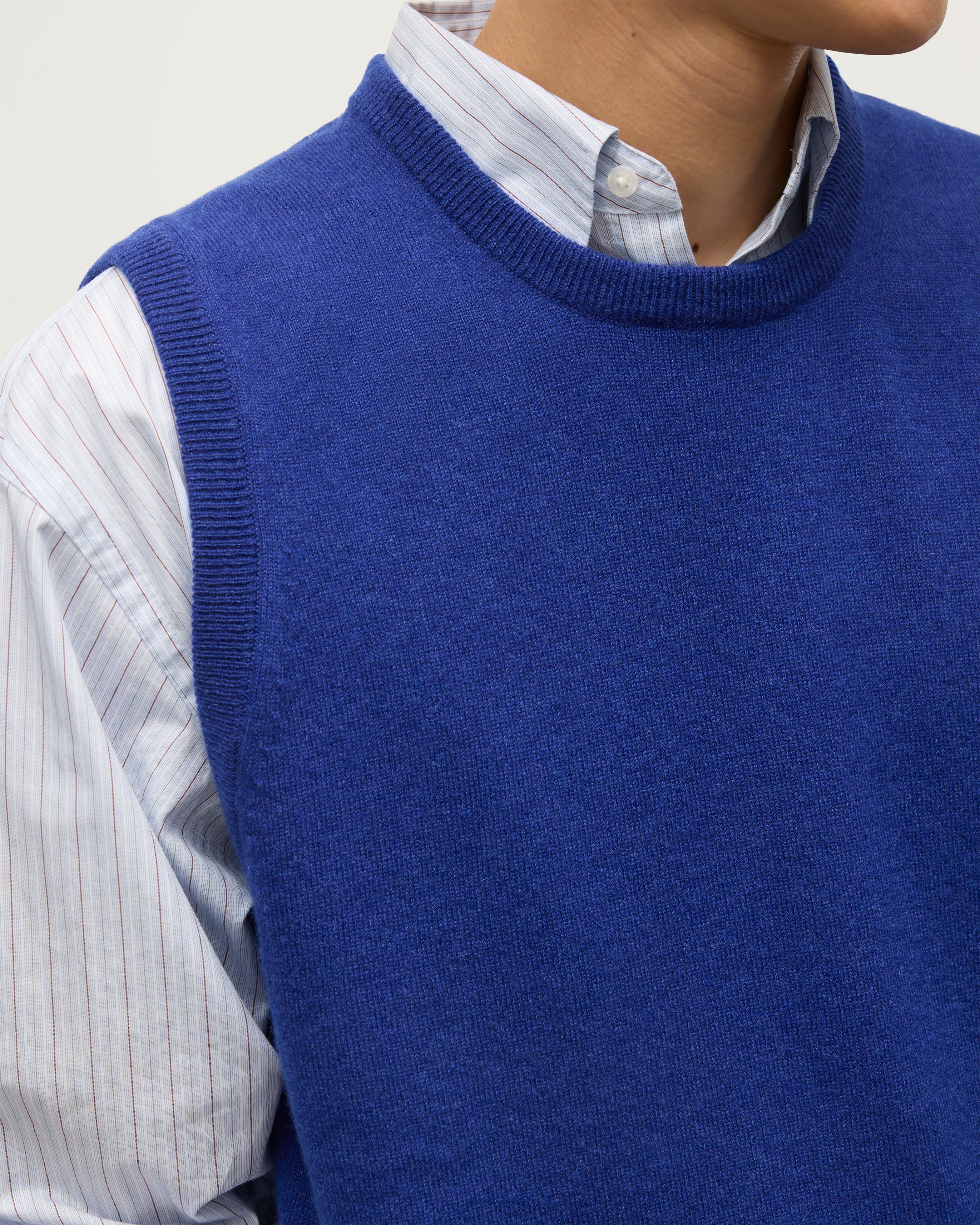 Lennox Blue Cashmere Sleeveless Tank