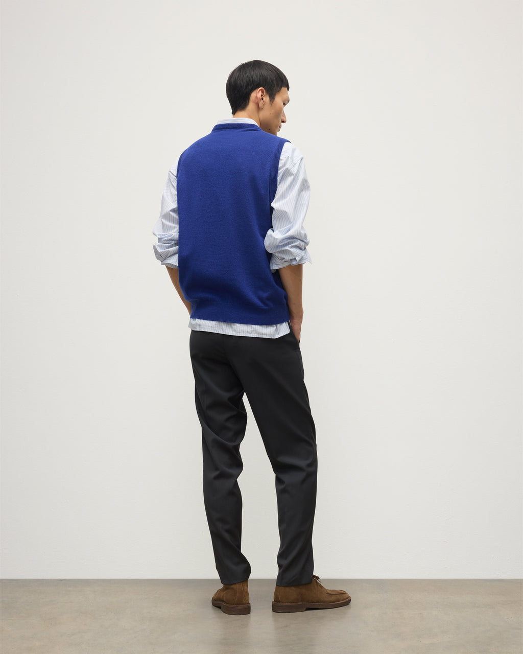 Lennox Blue Cashmere Sleeveless Tank