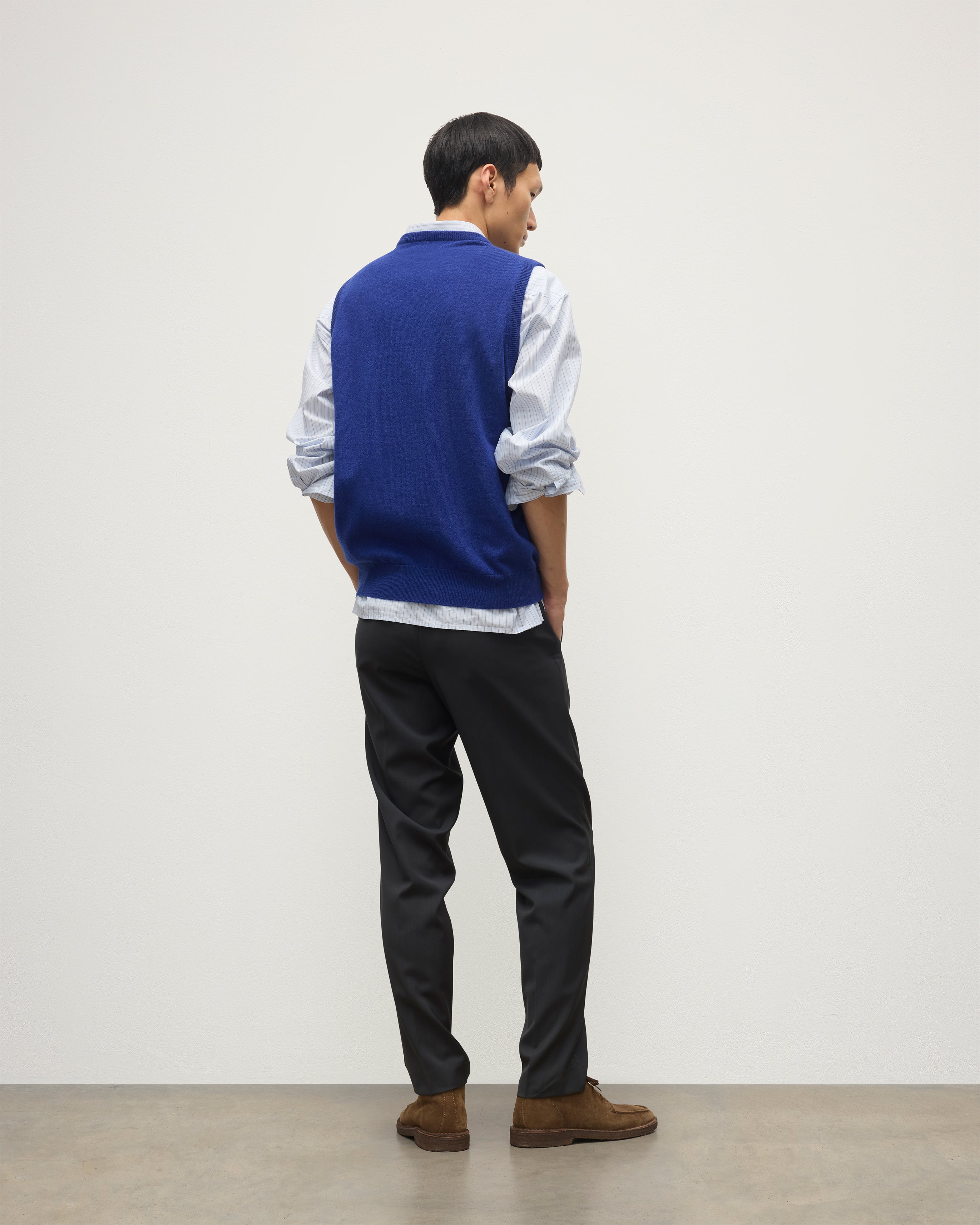 Lennox Blue Cashmere Sleeveless Tank