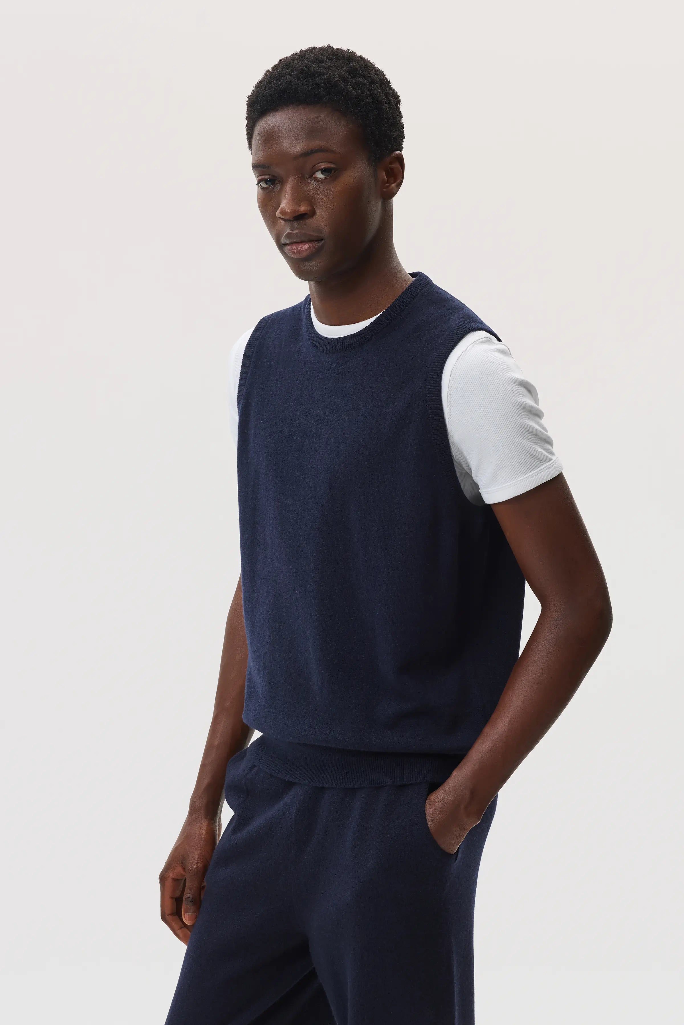 Dark Navy Cashmere Tank