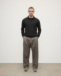 Cashmere Long Sleeve Dark Grey Polo Shirt