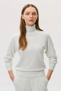 Cashmere White Roll Neck Jumper