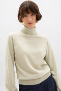 Cashmere Roll Neck Light Green Jumper