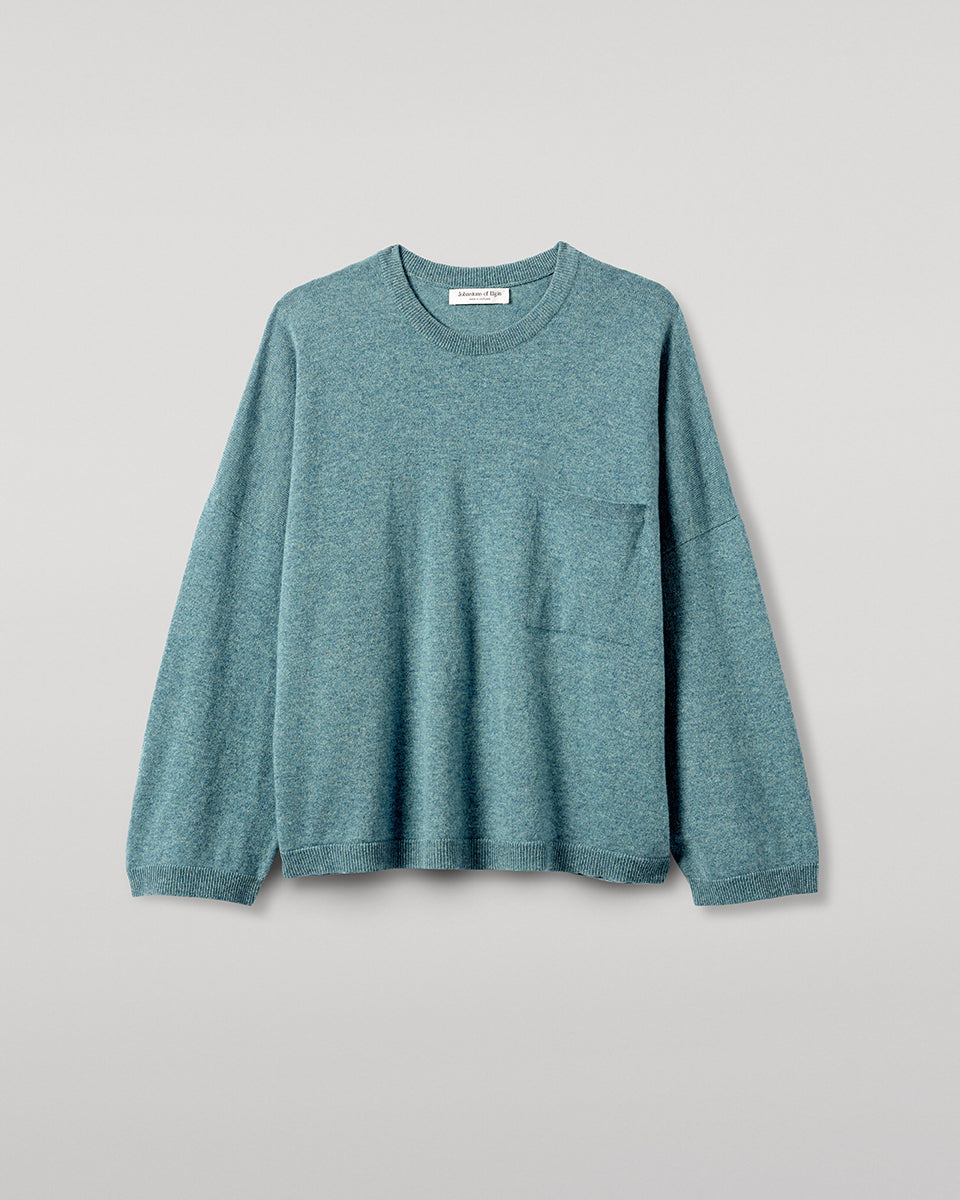 Gauzy Pocket Green Cashmere Jumper