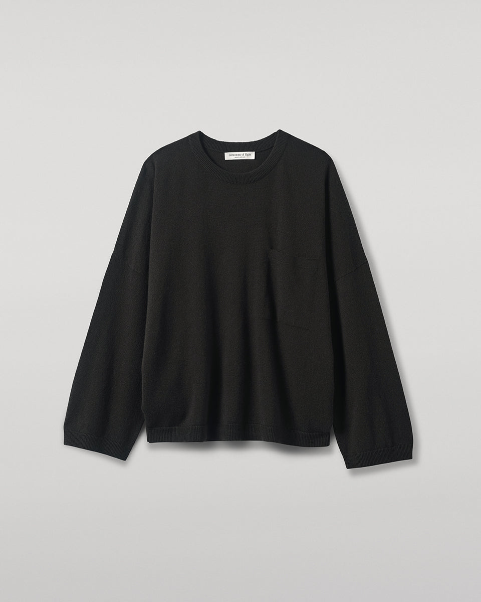 Gauzy Pocket Dark Grey Cashmere Jumper