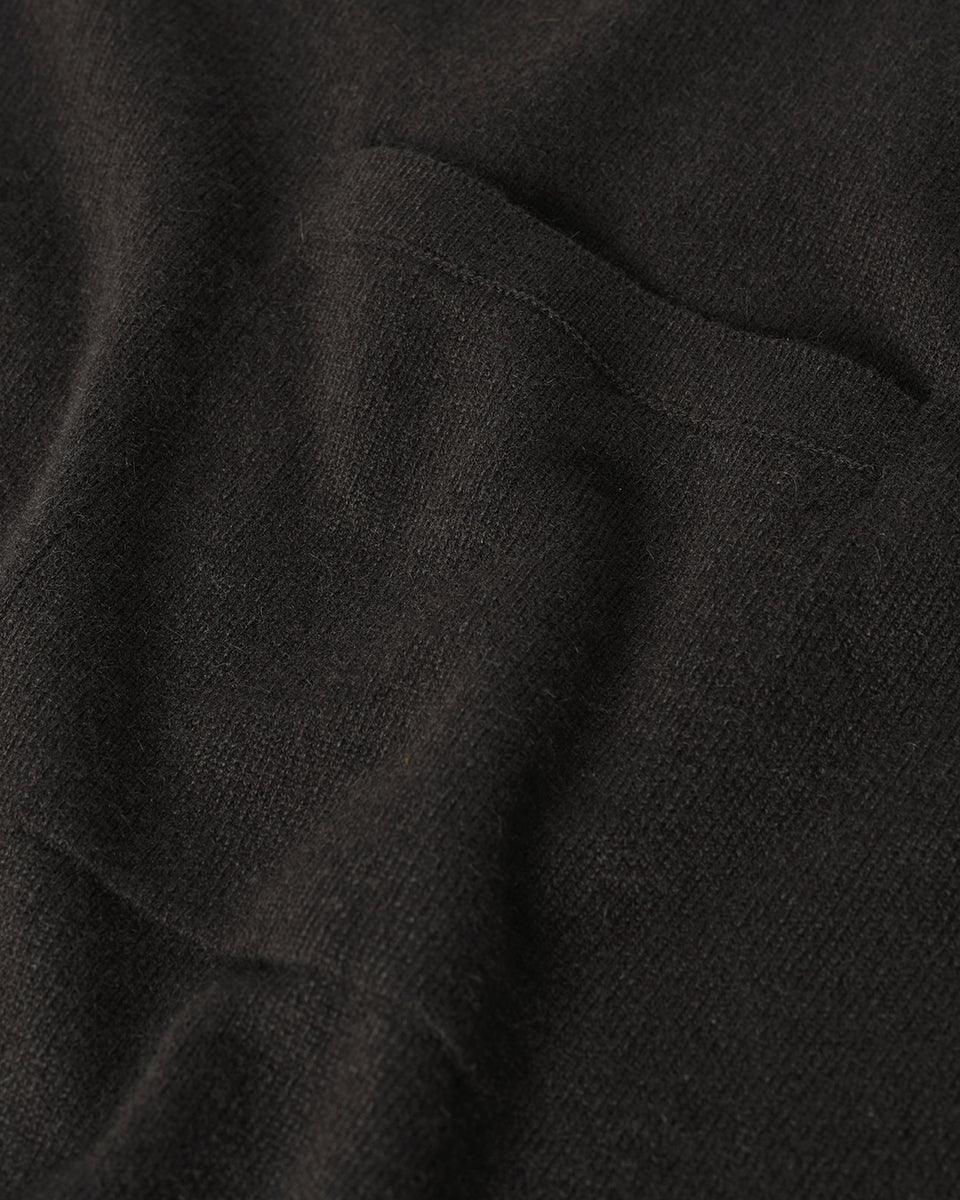 Gauzy Pocket Dark Grey Cashmere Jumper