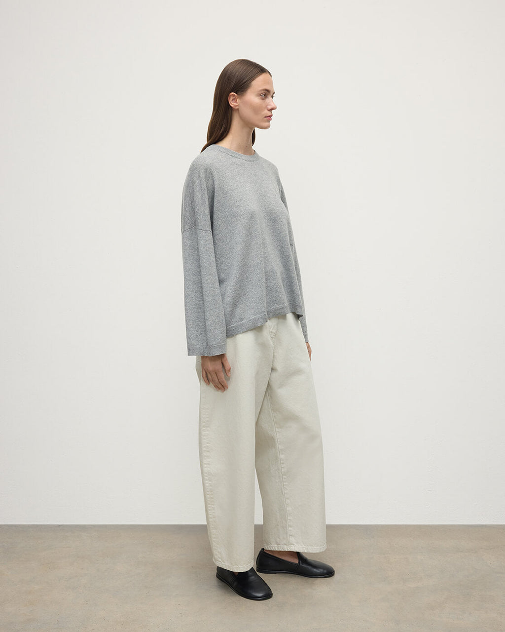 Gauzy Pocket Light Grey Cashmere Jumper