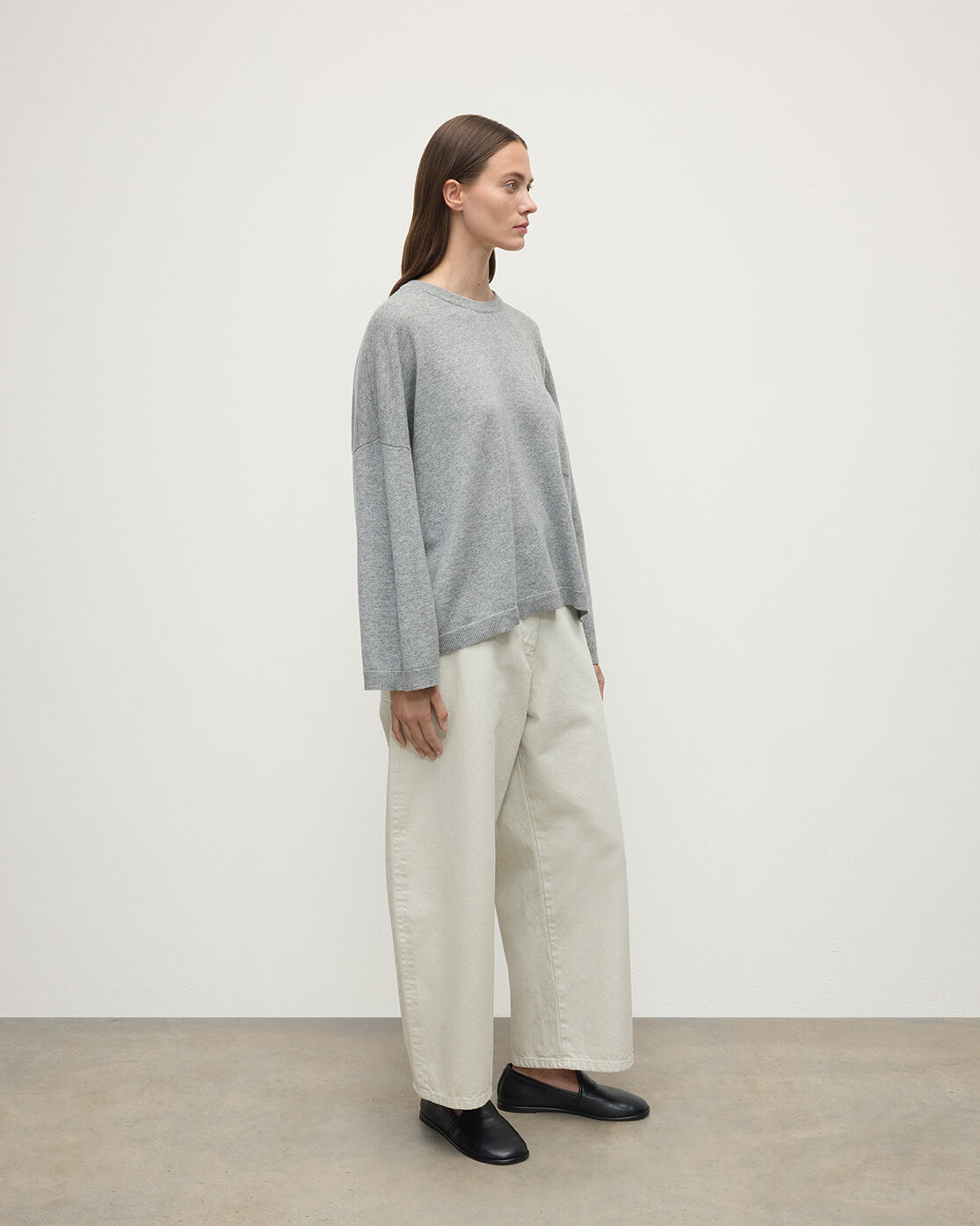 Gauzy Pocket Light Grey Cashmere Jumper