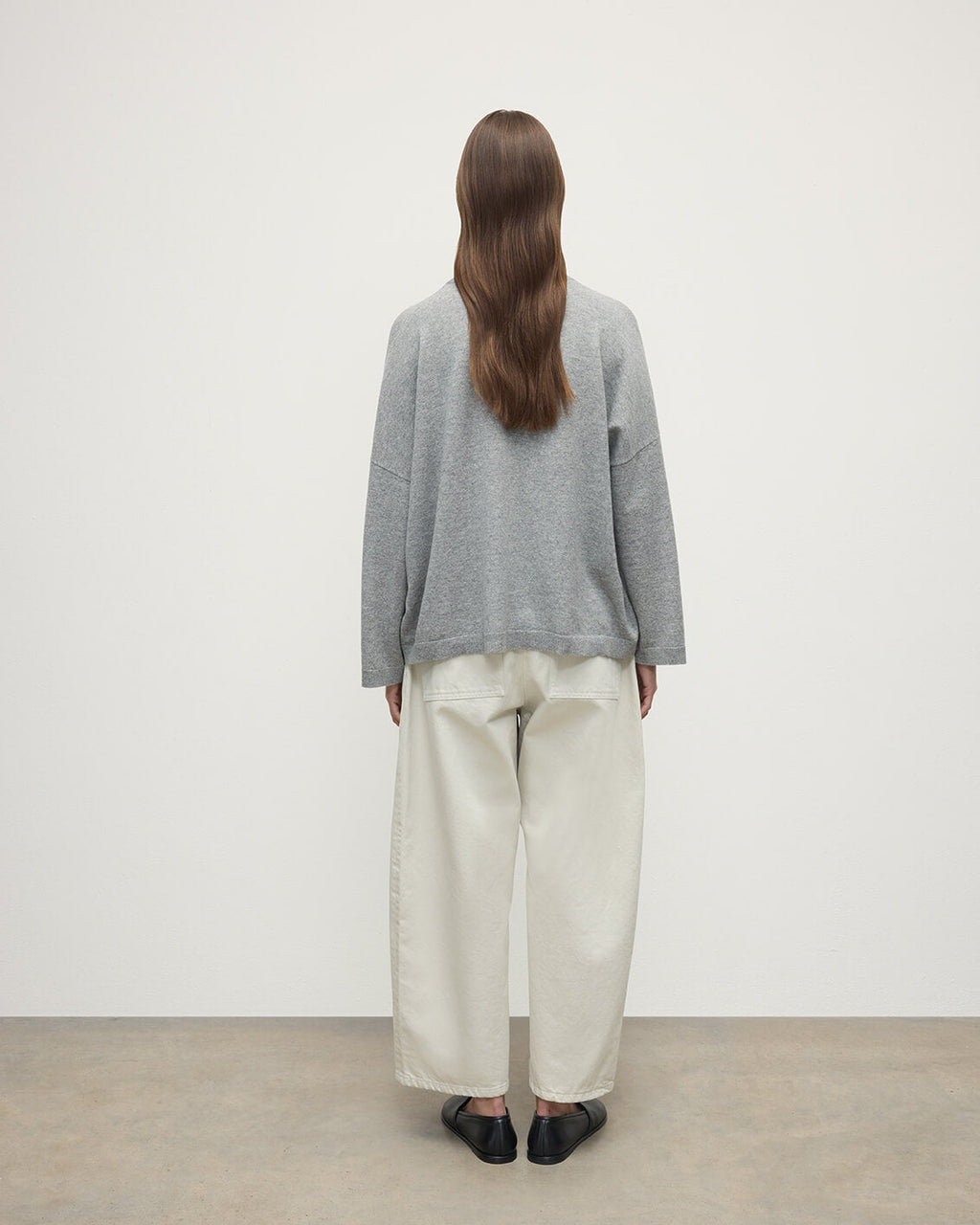 Gauzy Pocket Light Grey Cashmere Jumper