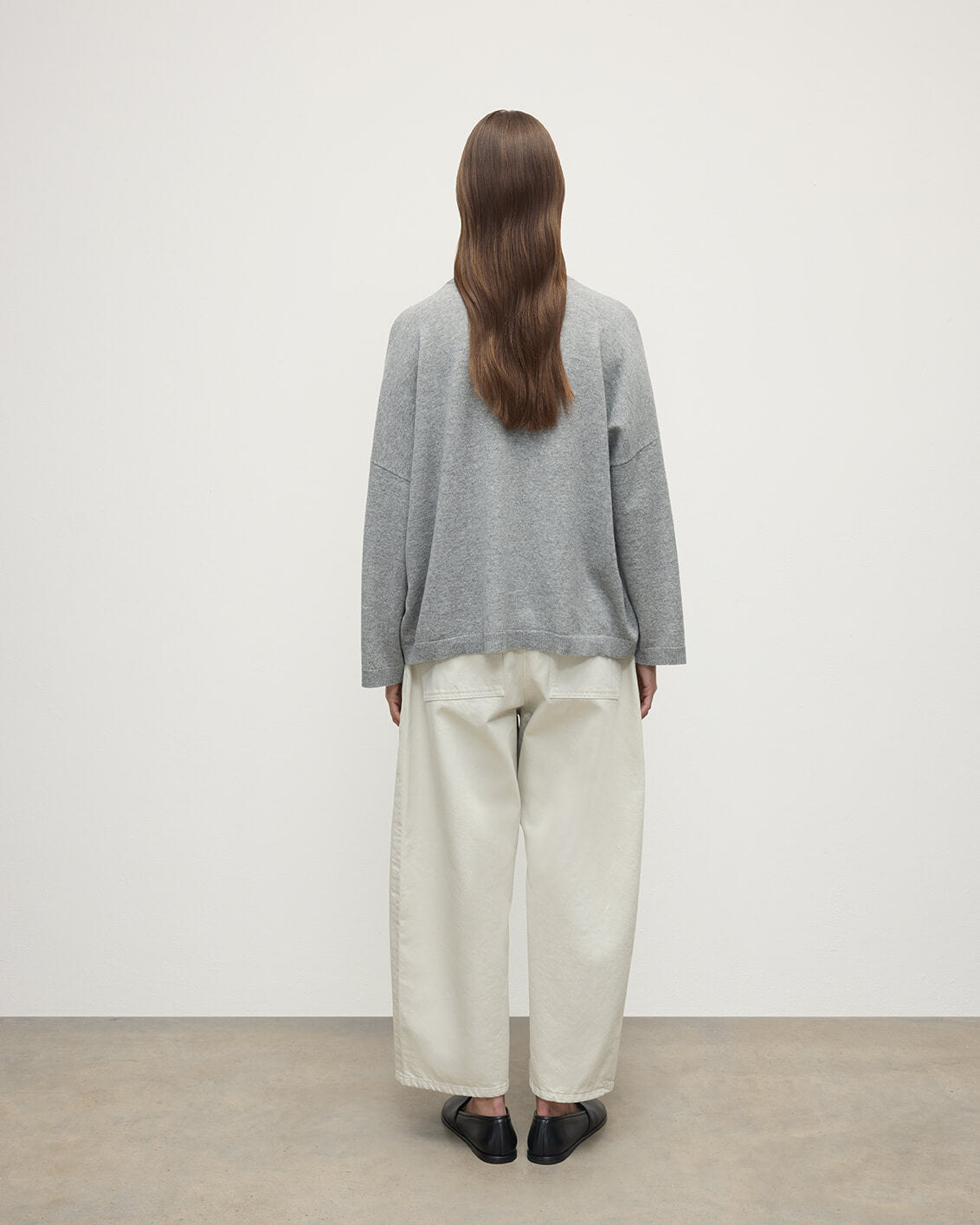 Gauzy Pocket Light Grey Cashmere Jumper