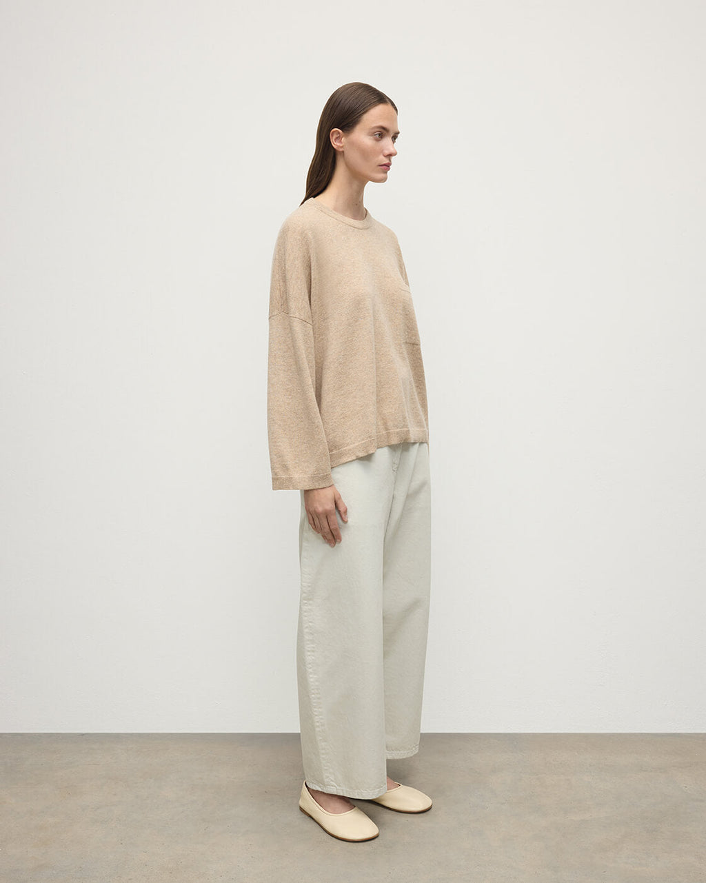 Gauzy Pocket Natural Cashmere Jumper