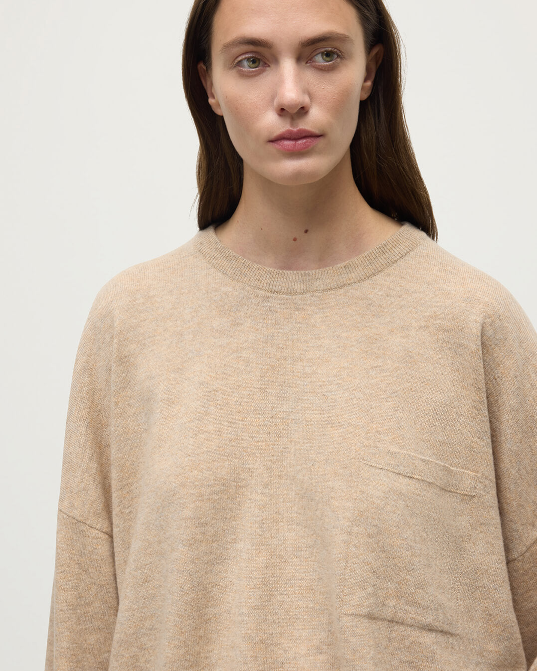 Gauzy Pocket Natural Cashmere Jumper