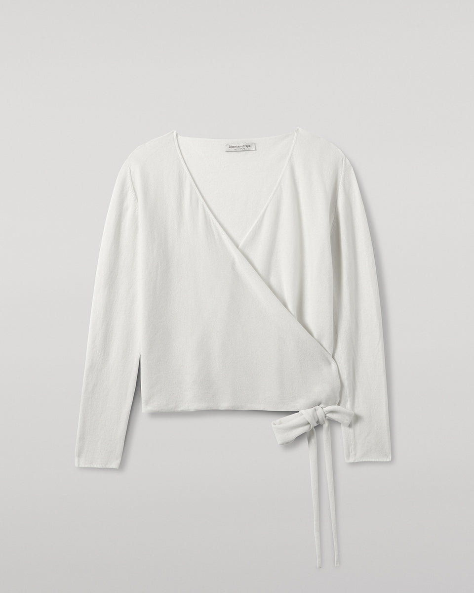 Ballet Wrap Cashmere White Ballet Cardigan