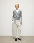 Ballet Wrap Light Grey Cashmere Cardigan