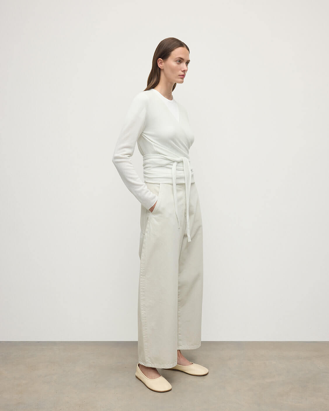 Ballet Wrap Cashmere White Ballet Cardigan