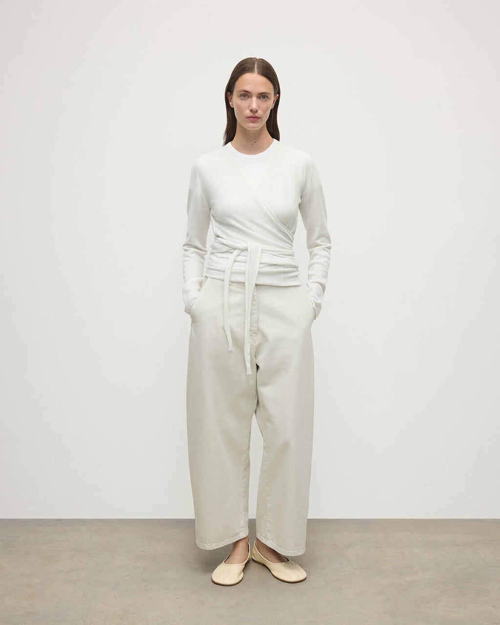 Ballet Wrap Cashmere White Ballet Cardigan