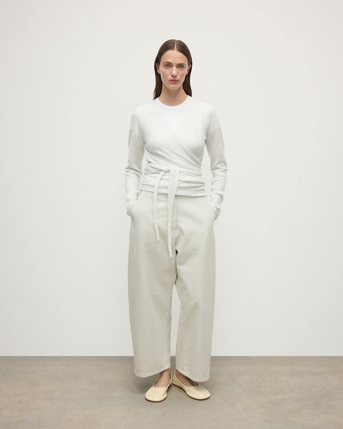 Ballet Wrap Cashmere White Ballet Cardigan