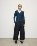 Ballet Wrap Navy Cashmere Cardigan