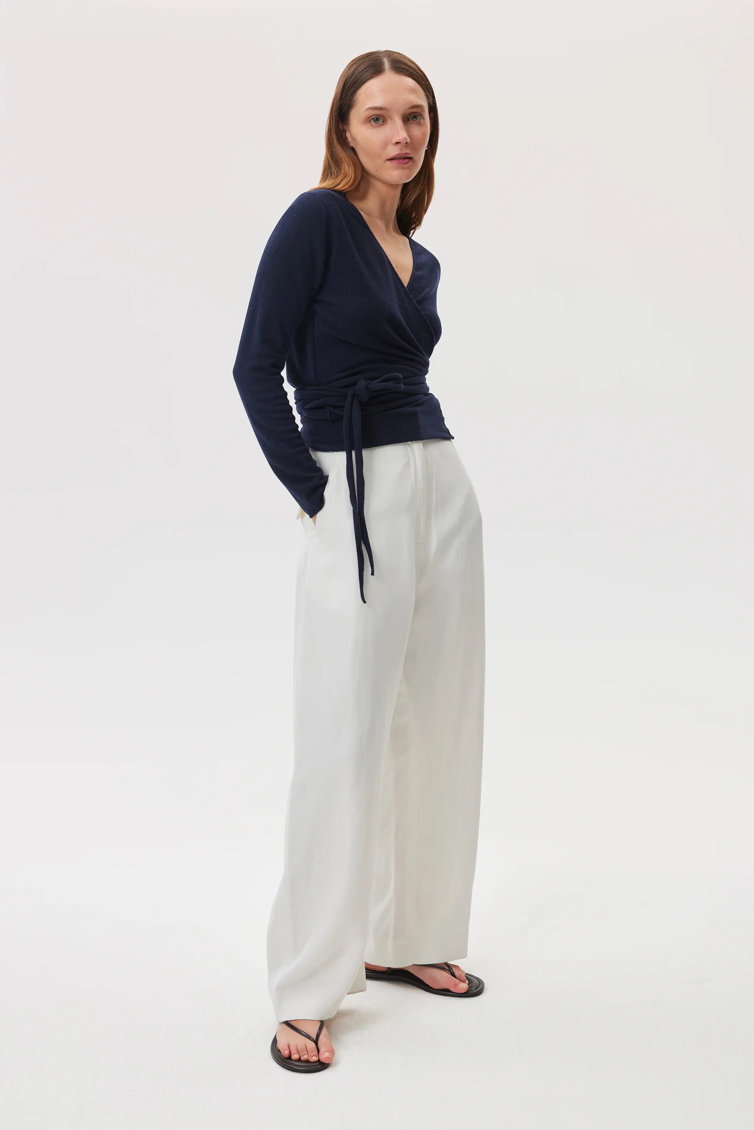 Cashmere Dark Navy Ballet Wrap