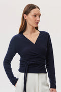 Cashmere Dark Navy Ballet Wrap
