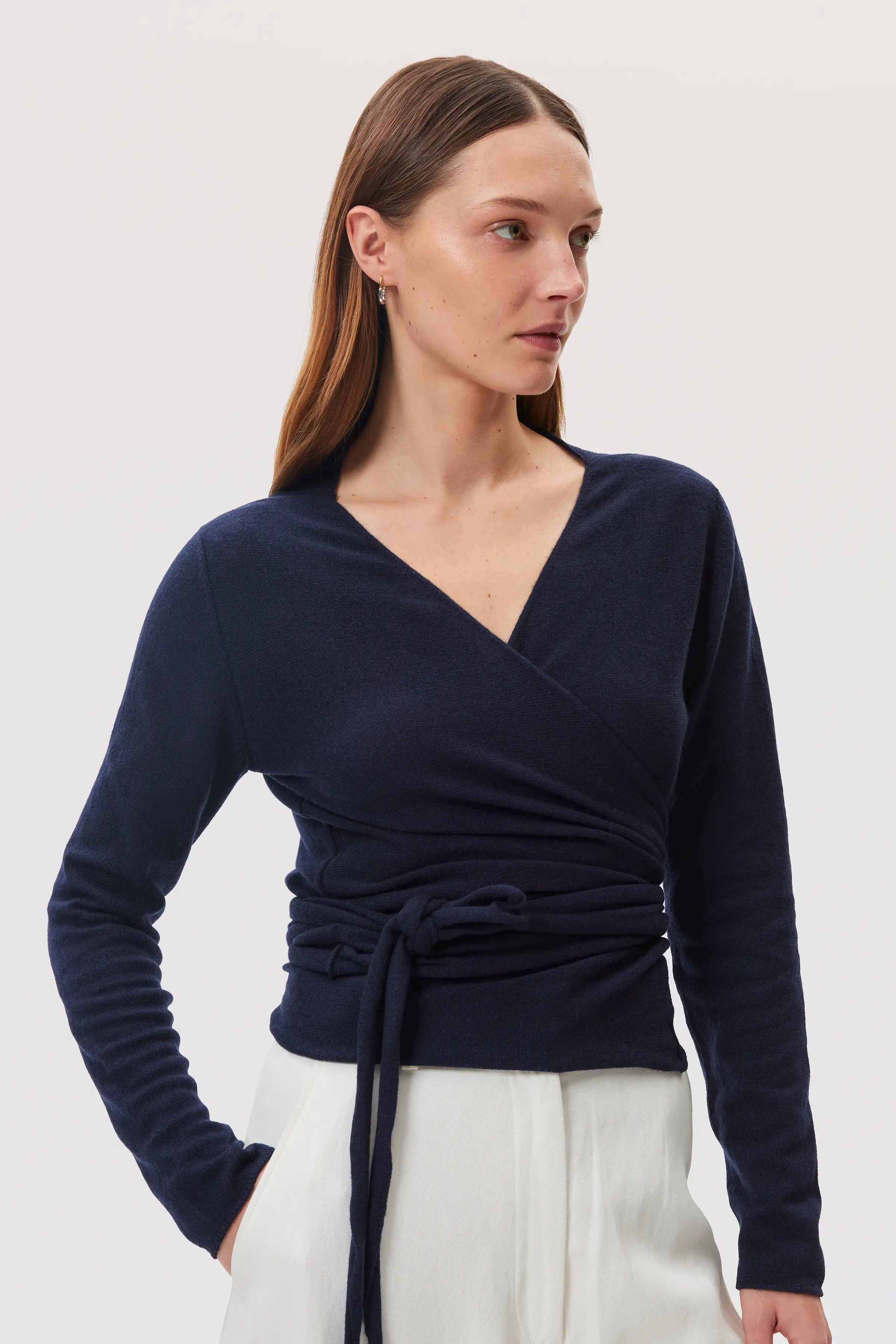 Cashmere Dark Navy Ballet Wrap